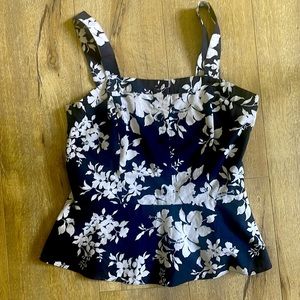 Michael Kors Navy & white dress tank top size medium